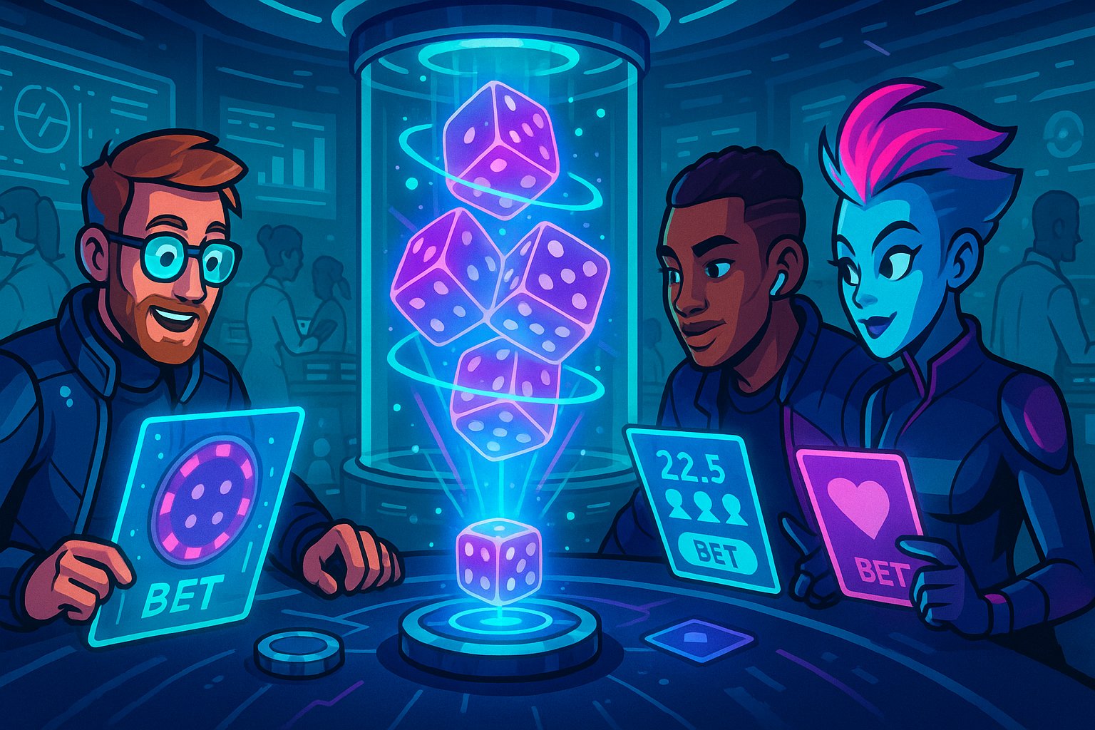 Tampilan mobile Pool Rummy futuristik
